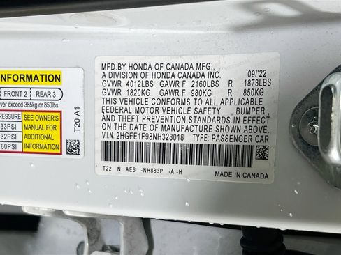 Used 2022 Honda Civic Touring image 32