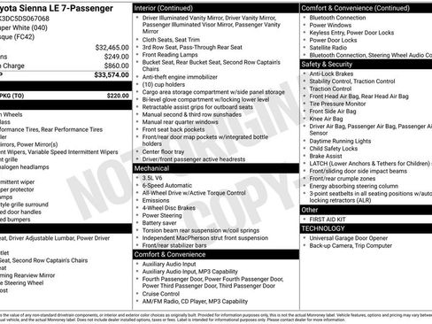 Used 2013 Toyota Sienna LE w/ Towing Pkg image 6