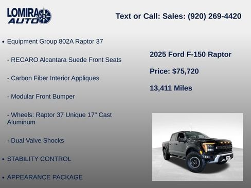 Used 2025 Ford F150 Raptor AWD/4WD image 8