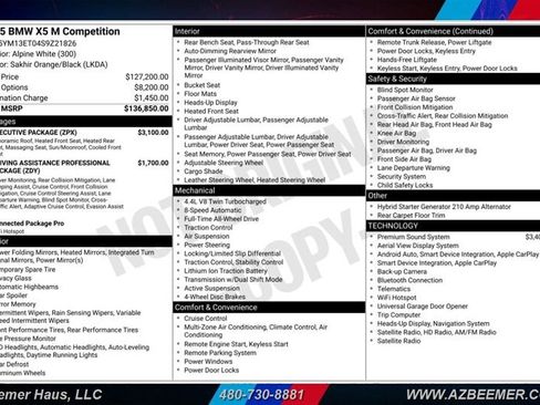 Used 2025 BMW X5 M Competition w/ Executive Package AWD/4WD image 3