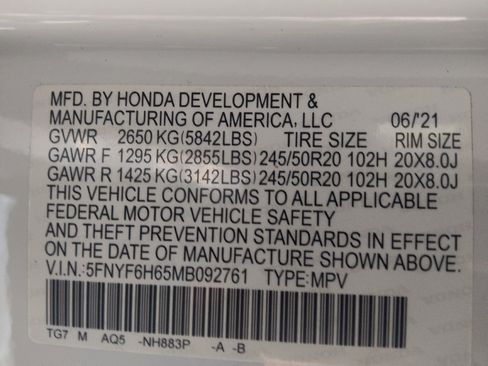 Used 2021 Honda Pilot Touring image 33