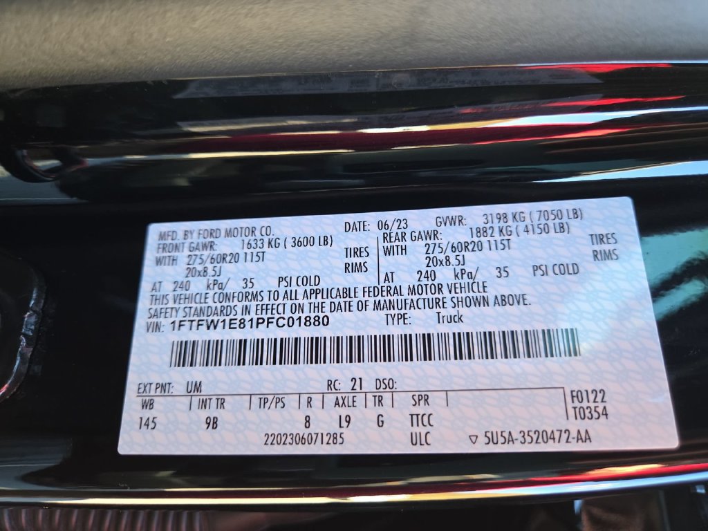 Used 2023 Ford F150 Platinum w/ Equipment Group 701A High AWD/4WD image 24