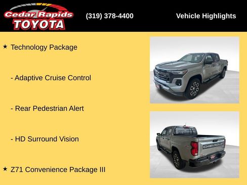 Used 2023 Chevrolet Colorado Z71 w/ Z71 Convenience Package 2 AWD/4WD image 30