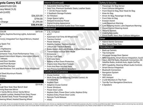 Certified 2026 Toyota Camry XLE AWD/4WD image 34
