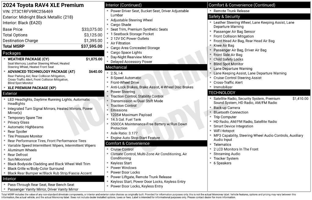 Used 2024 Toyota RAV4 XLE Premium w/ Weather Package FWD image 37