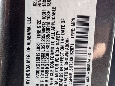 Used 2019 Honda Odyssey EX-L image 32