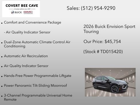 New 2026 Buick Envision Sport Touring AWD/4WD image 12