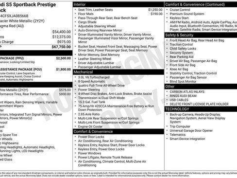 Used 2018 Audi S5 Prestige w/ S Sport Package image 3