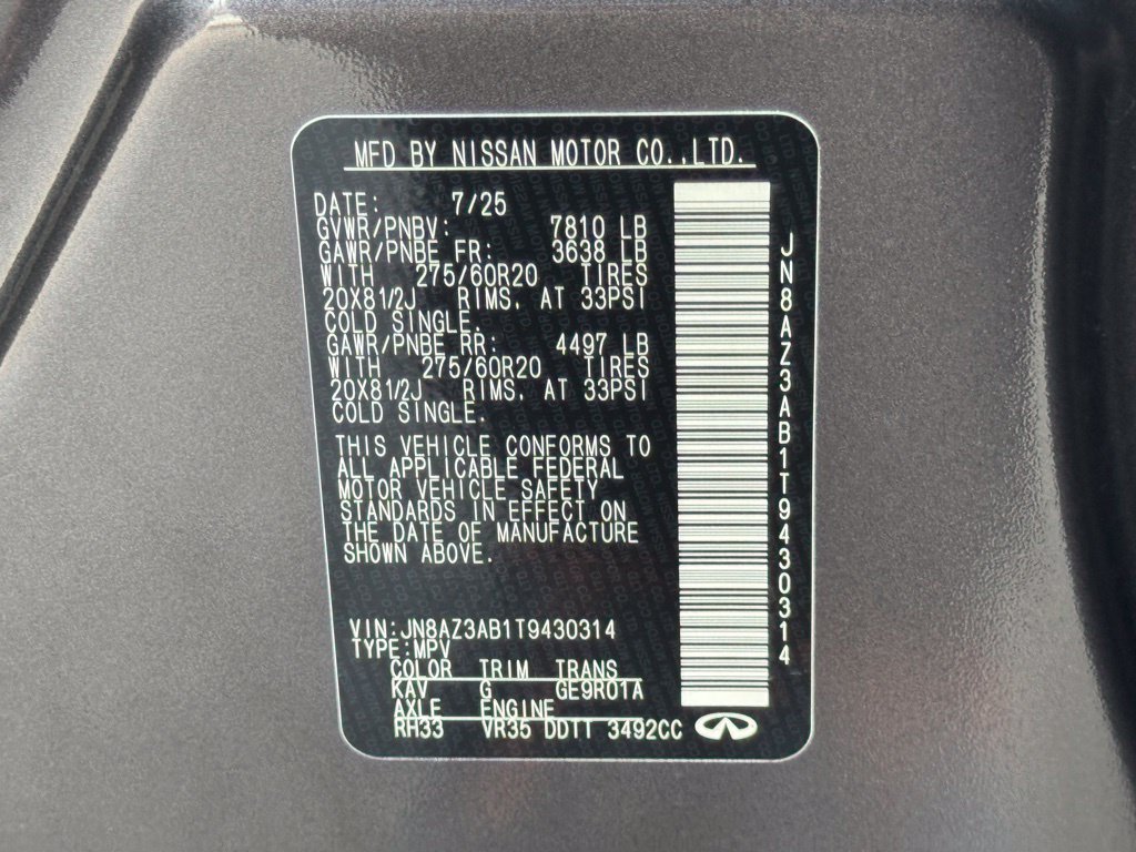 Certified 2026 INFINITI QX80 Pure AWD/4WD image 32