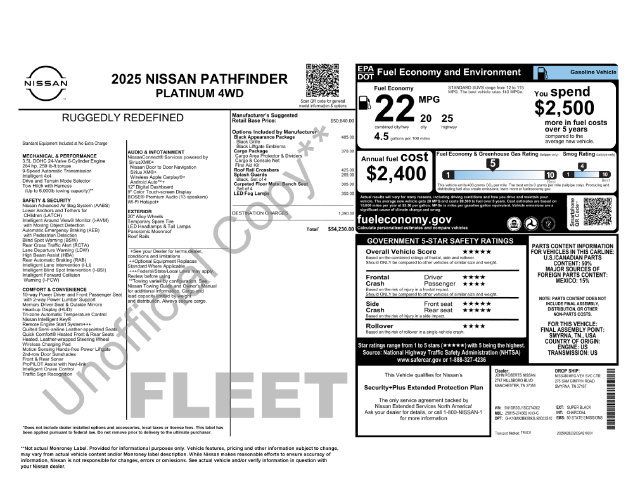 Certified 2025 Nissan Pathfinder Platinum w/ Black Appearance Package AWD/4WD image 16