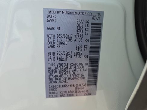 New 2025 Nissan Frontier SV AWD/4WD image 33