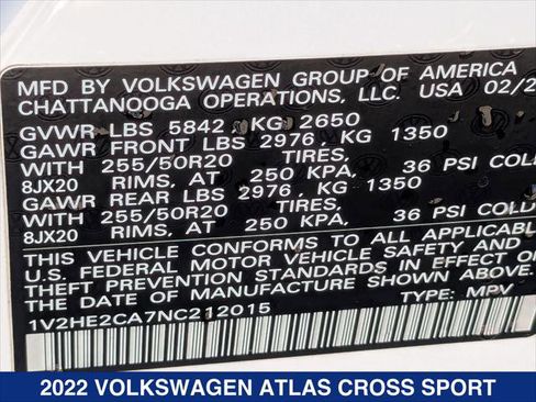 Used 2022 Volkswagen Atlas Cross Sport SE w/ Black Wheel Package AWD/4WD image 25