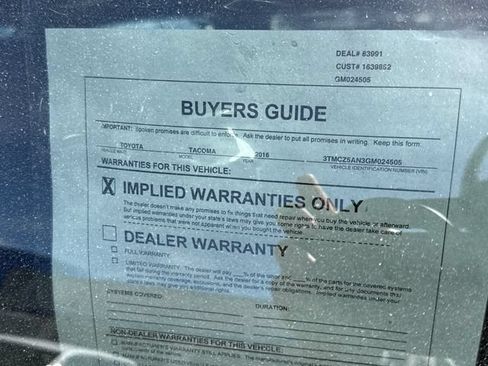 Used 2016 Toyota Tacoma TRD Sport AWD/4WD image 30