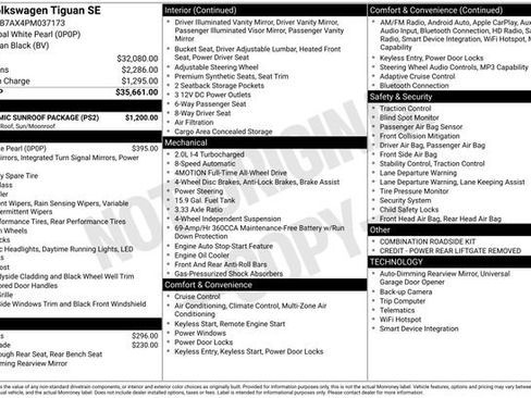 Used 2023 Volkswagen Tiguan SE w/ Panoramic Sunroof Package AWD/4WD image 32