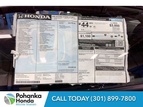 New 2026 Honda Accord Hybrid Sport-L FWD image 22