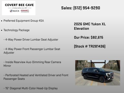 New 2026 GMC Yukon XL Elevation w/ Elevation Premium Package AWD/4WD image 6