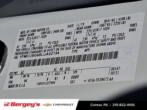 Used 2020 Ford Escape SE AWD/4WD image 30