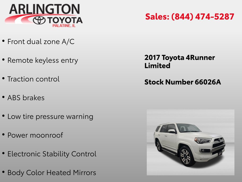 Used 2017 Toyota 4Runner Limited w/ Convenience Package AWD/4WD image 2