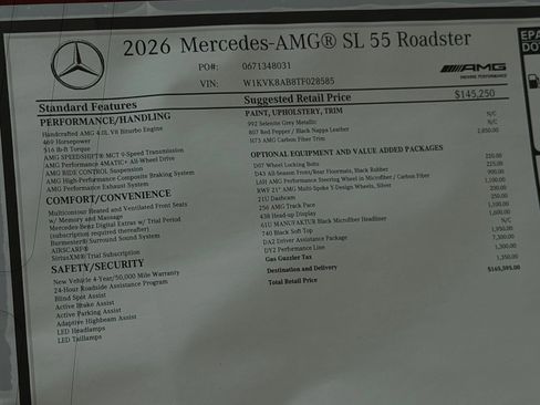 New 2026 Mercedes-Benz SL 55 AMG 4MATIC image 21