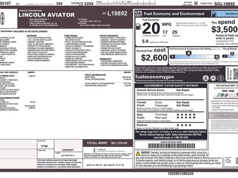 Certified 2025 Lincoln Aviator Reserve w/ Equipment Group 201A AWD/4WD image 19