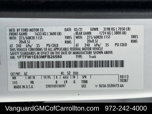 Used 2021 Ford F150 Platinum w/ Equipment Group 701A High AWD/4WD image 38