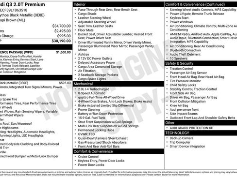 Used 2020 Audi Q3 2.0T Premium w/ Convenience Package image 31