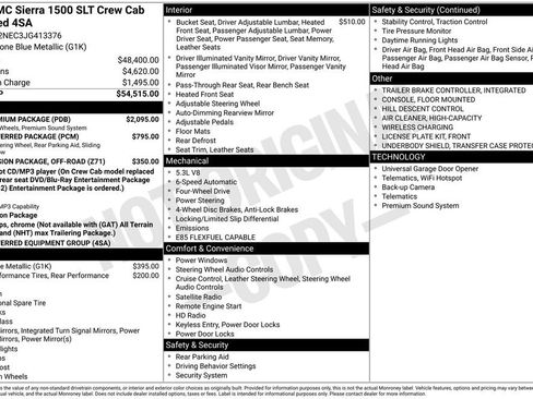 Used 2018 GMC Sierra 1500 SLT w/ SLT Premium Package AWD/4WD image 15