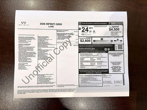 New 2026 INFINITI QX60 Luxe w/ Cargo Package FWD image 49
