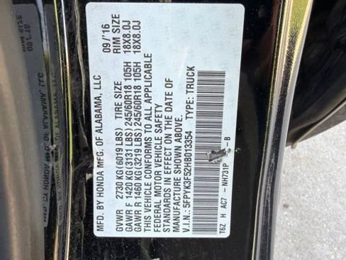 Used 2017 Honda Ridgeline RTL image 11
