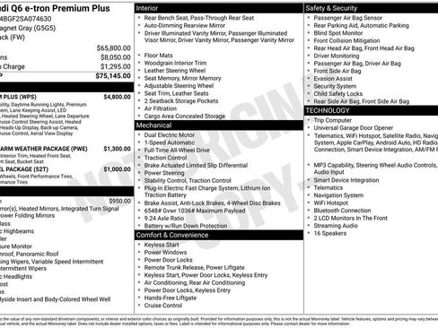 Certified 2025 Audi Q6 e-tron Premium Plus w/ Premium Plus AWD/4WD image 3