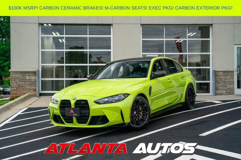 Used 2021 BMW M3 Competition w/ M Carbon Exterior Package RWD image 1