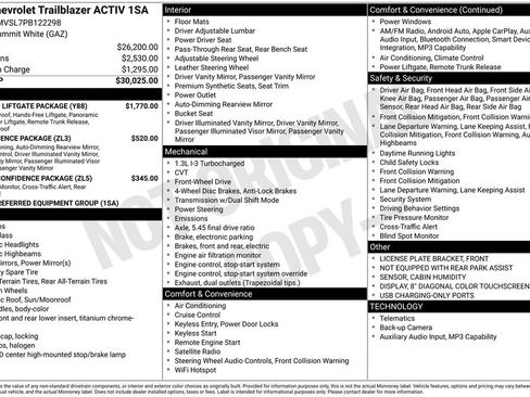 Certified 2023 Chevrolet TrailBlazer ACTIV w/ Sun and Liftgate Package FWD image 2