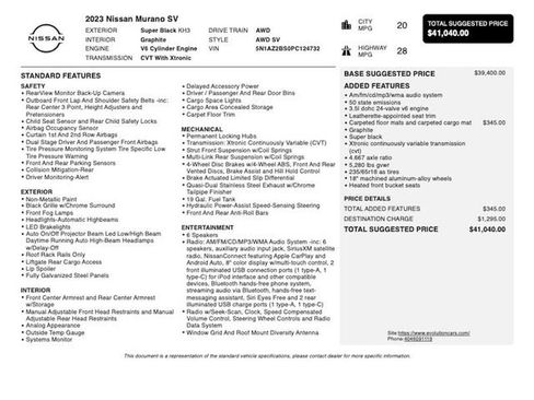 Used 2023 Nissan Murano SV AWD/4WD image 3