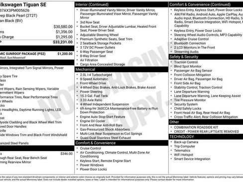Used 2023 Volkswagen Tiguan SE w/ Panoramic Sunroof Package FWD image 4