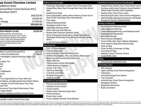 New 2026 Jeep Grand Cherokee Limited w/ Luxury Tech Group II AWD/4WD image 4