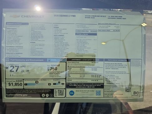 Used 2026 Chevrolet Equinox LT w/ Safety and Technology Package FWD image 9