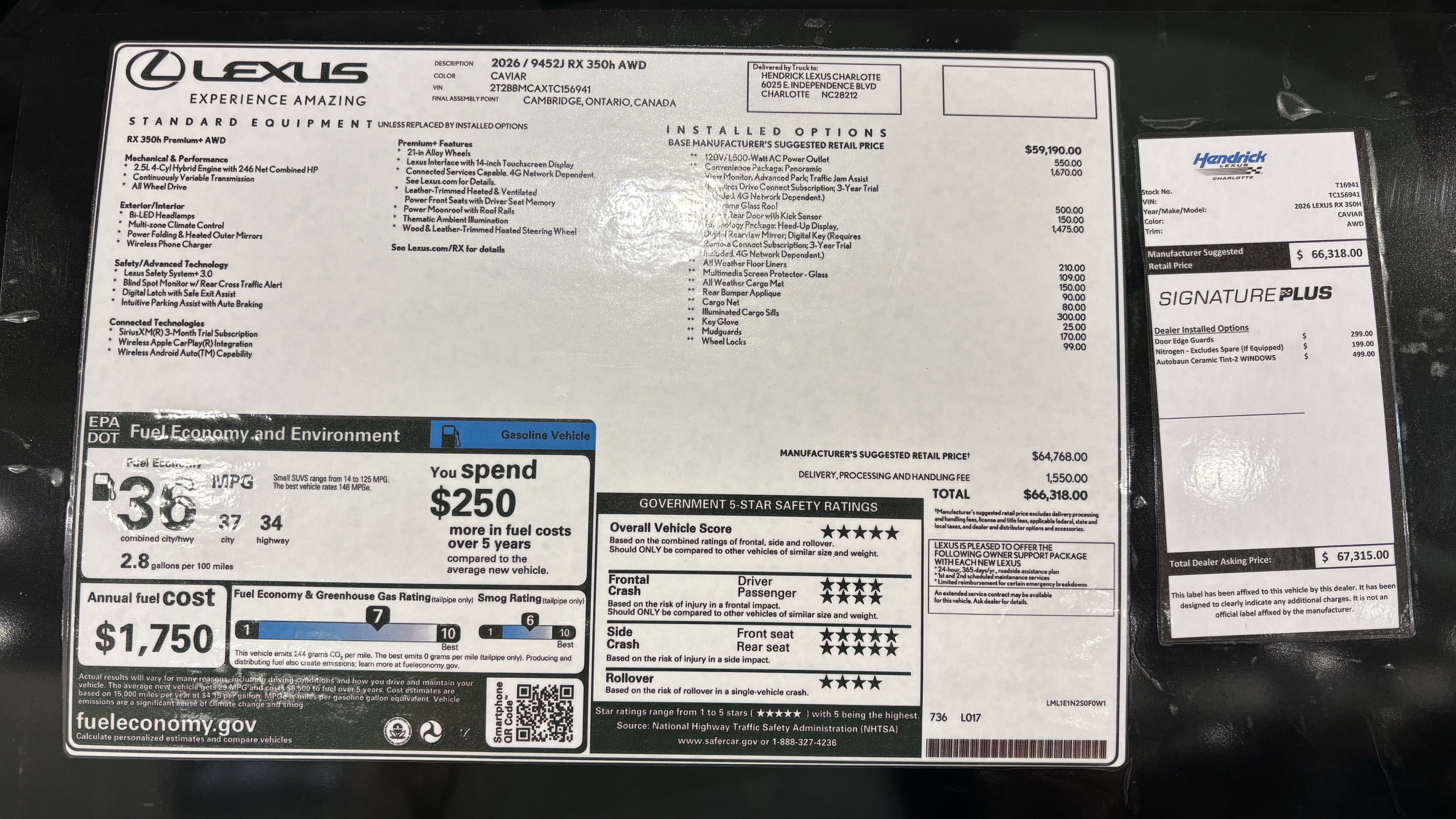 New 2026 Lexus RX 350h AWD/4WD image 44