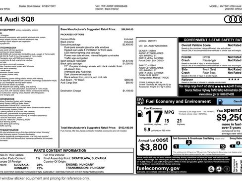 Used 2024 Audi SQ8 Premium Plus w/ Executive Package image 3