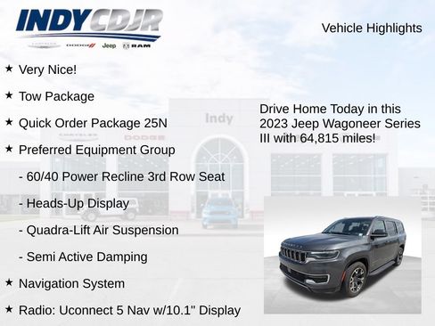 Used 2023 Jeep Wagoneer Series III w/ Preferred Equipment Group AWD/4WD image 6