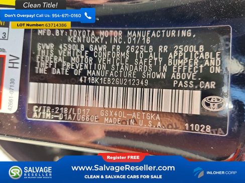 Used 2016 Toyota Avalon XLE FWD image 16