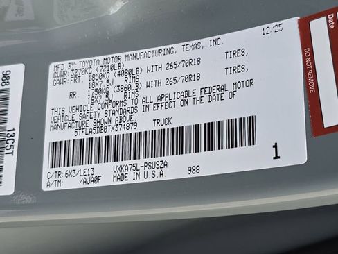 Used 2026 Toyota Tundra SR5 w/ SR5 Premium Package AWD/4WD image 35