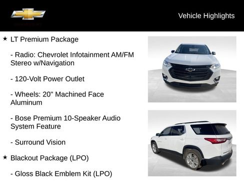 Used 2019 Chevrolet Traverse LT w/ LPO, Blackout Package AWD/4WD image 18