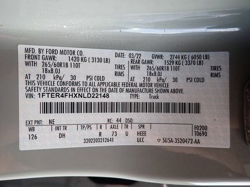Used 2022 Ford Ranger Lariat w/ Equipment Group 501A High AWD/4WD image 25