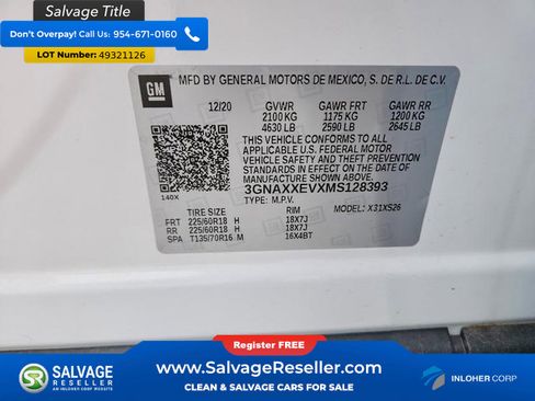 Used 2021 Chevrolet Equinox Premier AWD/4WD image 17