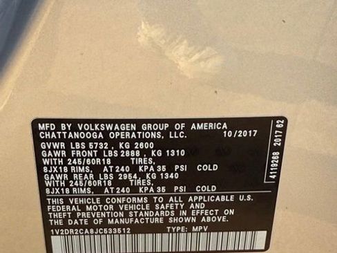 Used 2018 Volkswagen Atlas SE FWD image 35