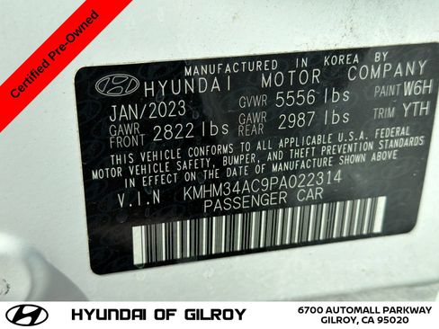 Certified 2023 Hyundai Ioniq 6 SEL AWD/4WD image 30