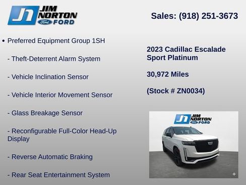 Used 2023 Cadillac Escalade Sport Platinum w/ LPO, ONYX Package AWD/4WD image 16