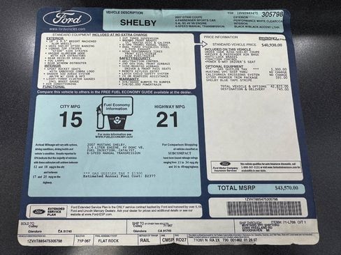 Used 2007 Ford Mustang Shelby GT500 RWD image 29
