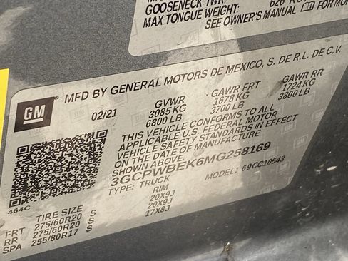 Used 2021 Chevrolet Silverado 1500 Custom w/ LPO, Dark Essentials Package image 8