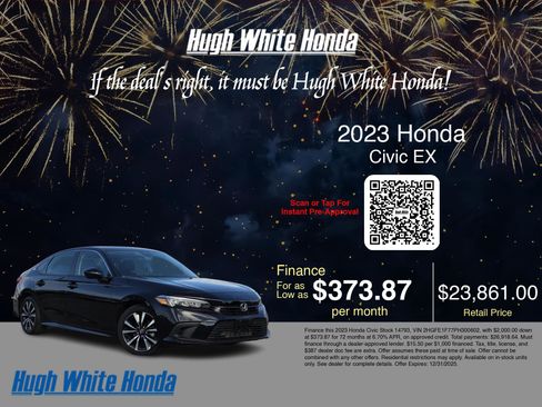 Used 2023 Honda Civic EX image 3